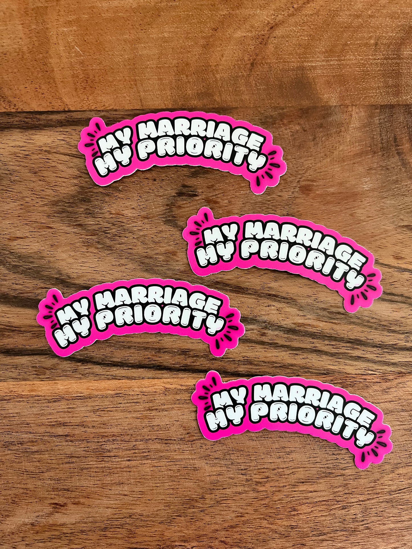 My Marriage My Priority 3"x1.2" " Sticker"