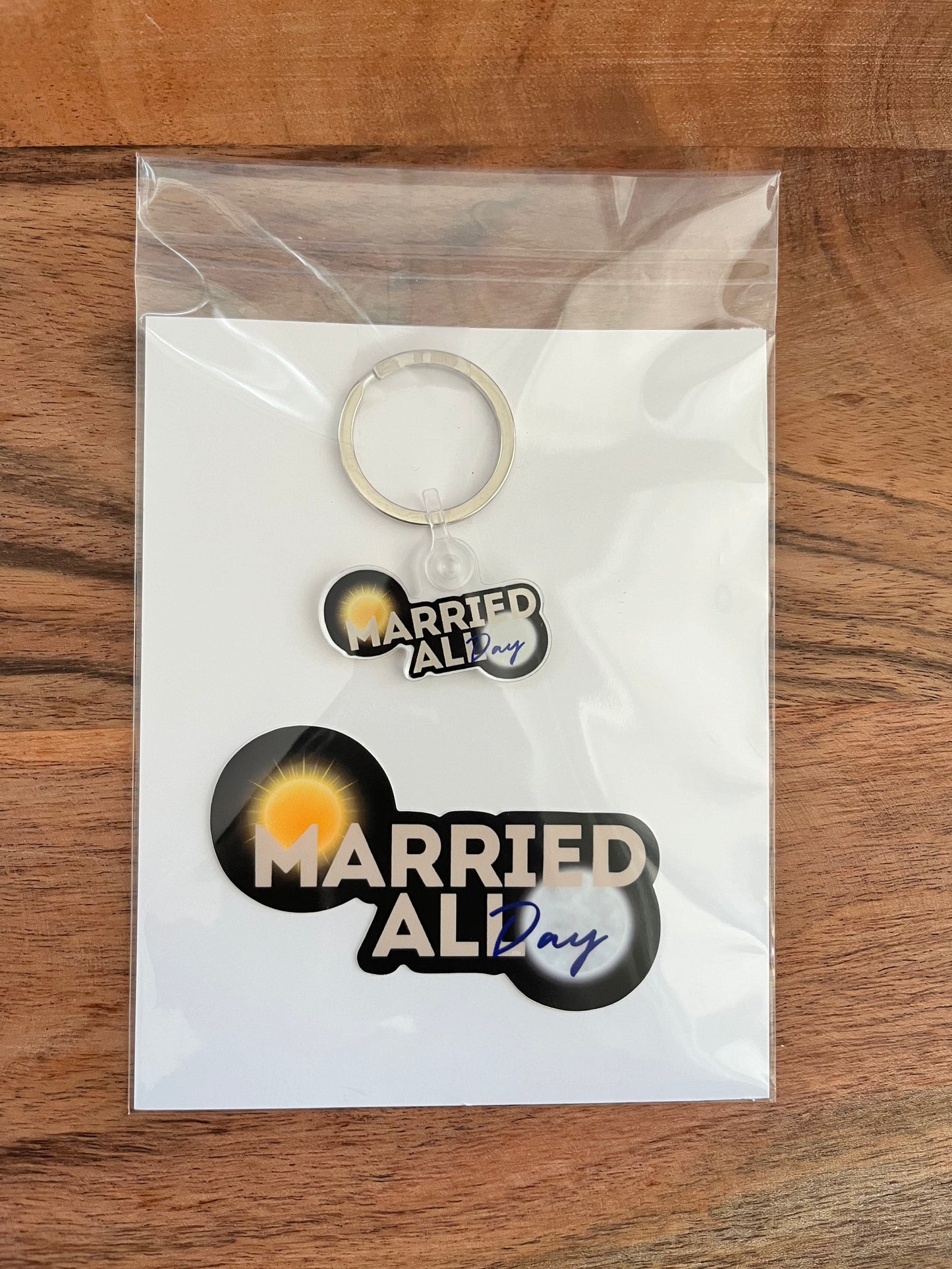 Married All Day Keychain & Sticker Pack