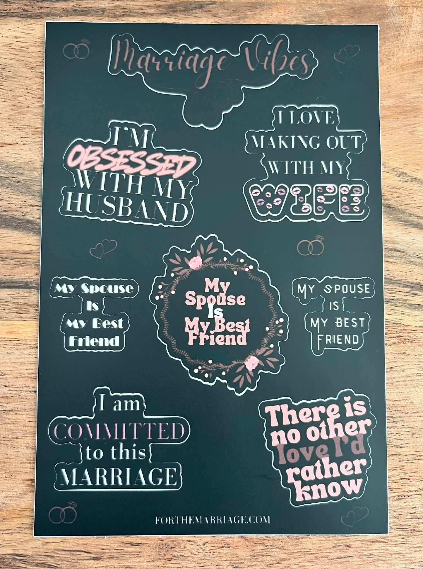 Marriage Vibe 4"x6" "Sticker Sheets"