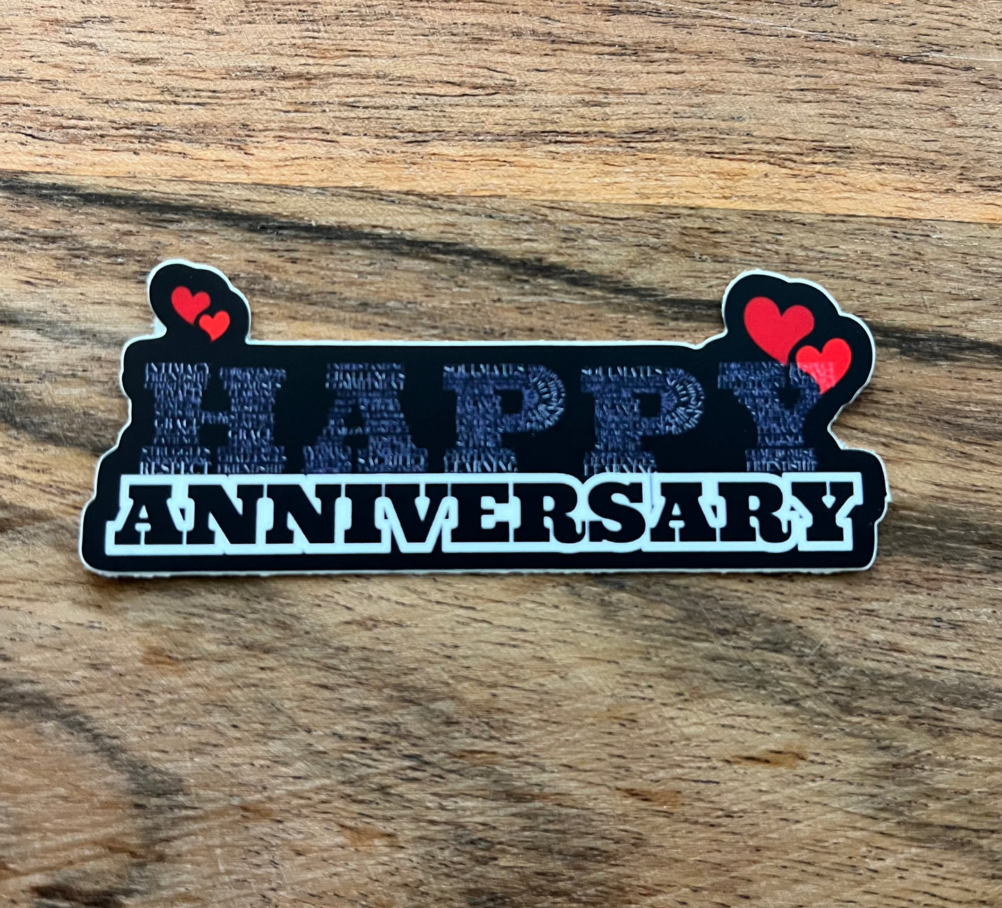 Happy Anniversary 3"x1.2" "Sticker"